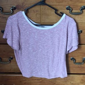 Pink and white top!💕